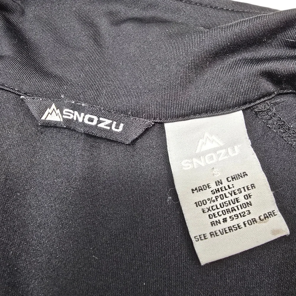 Snozu‎ Quarter 1/4 Zip Women's Pullover Jacket Black Size Small Thumb Holes - Picture 5 of 10